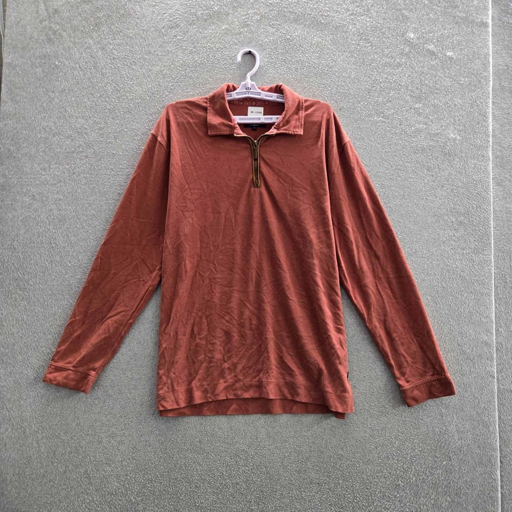 Nat Nast Men Sweatshirt XL Rust Zipper Long Sleeve